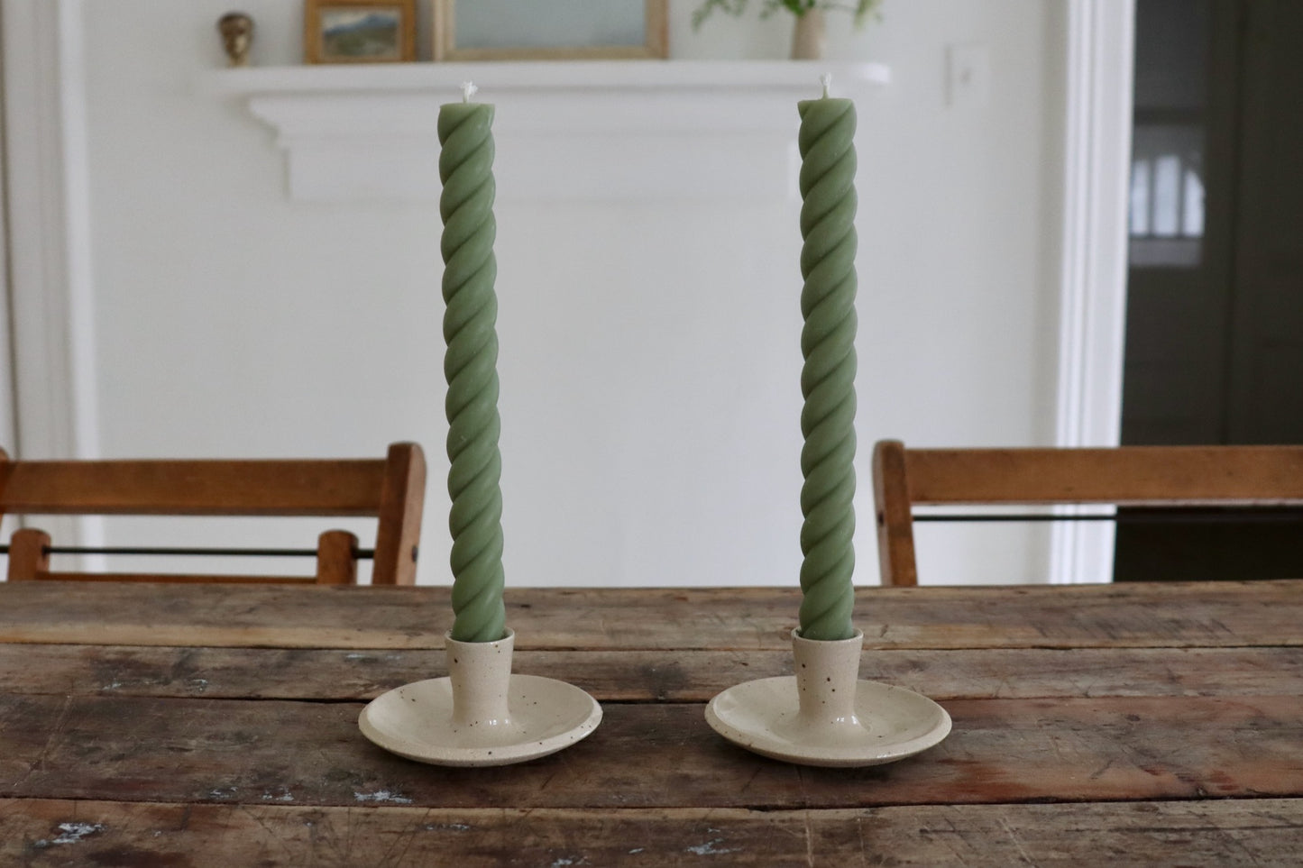 Stoneware Taper Candle Holder