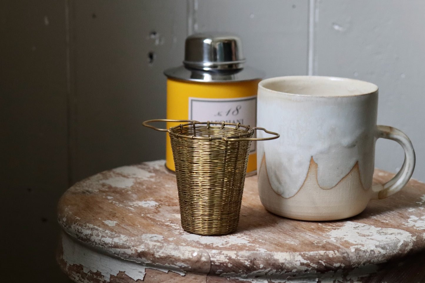 Handwoven Brass Tea Strainer