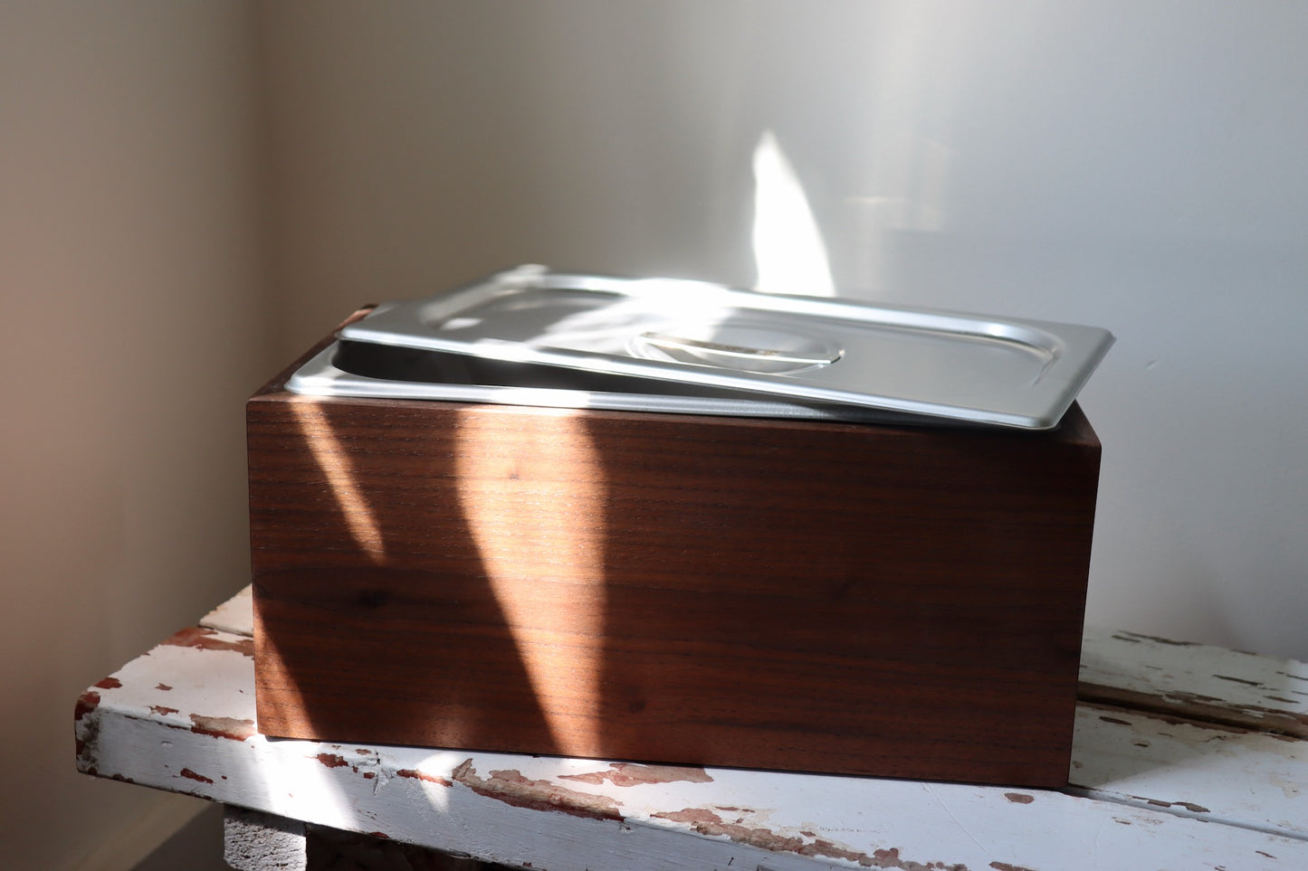 Walnut Countertop Compost Bin