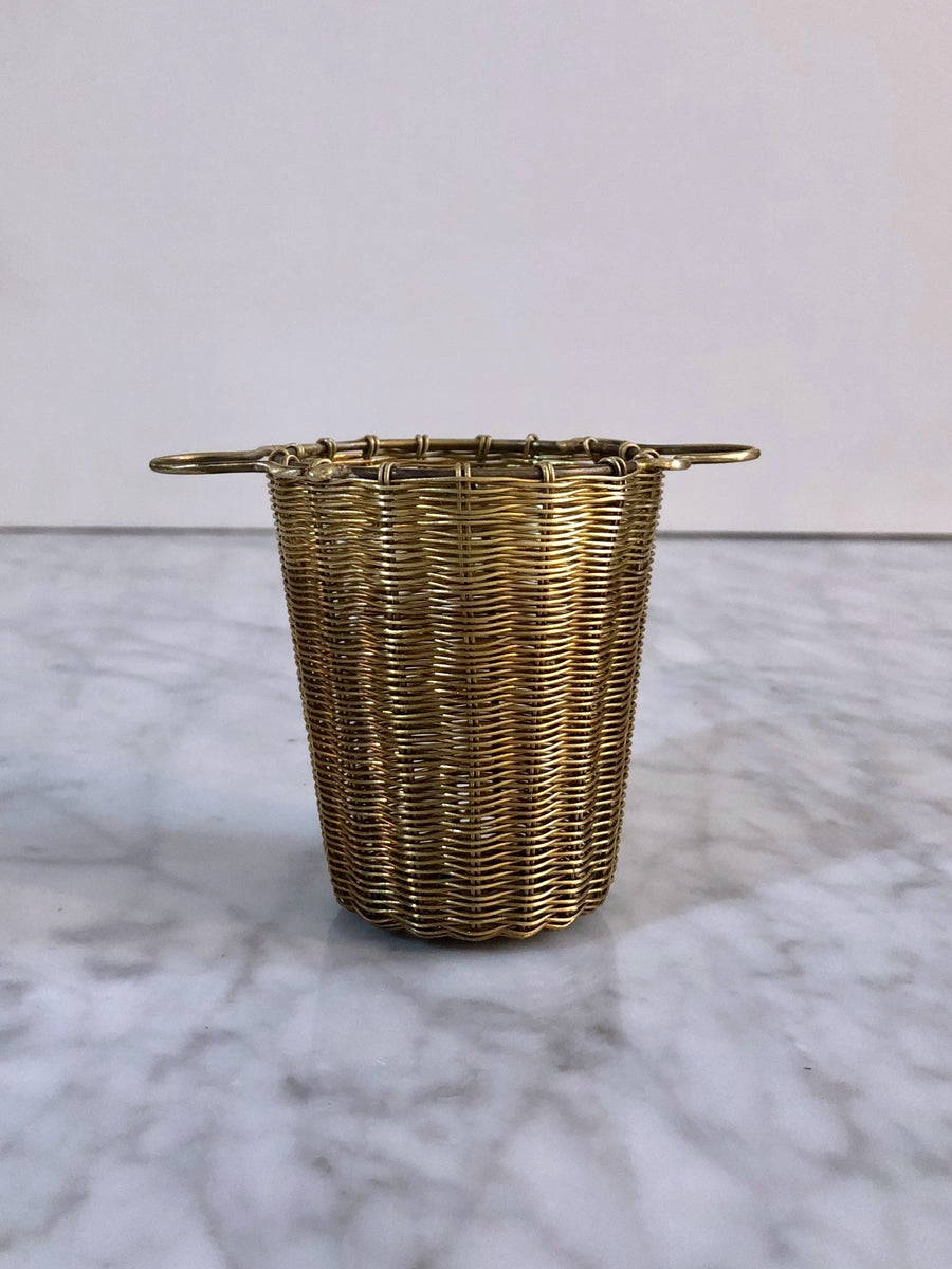 Antique Brass Woven Tea Stainer