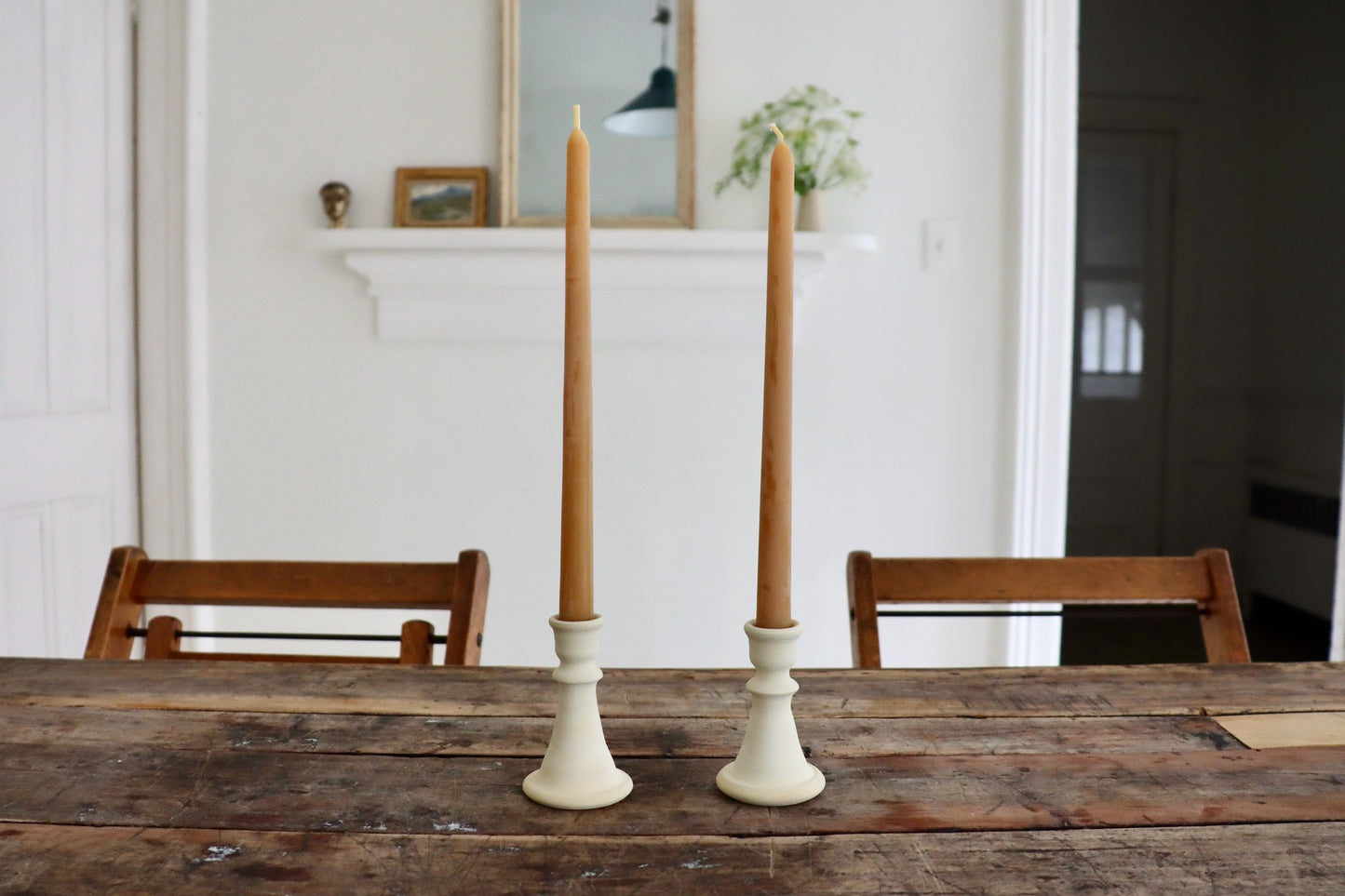 White Clay Candlesticks