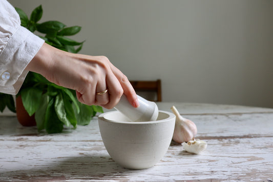 Handthrown Ceramic Mortar & Pestle