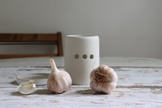 Handthrown Ceramic Garlic Keeper