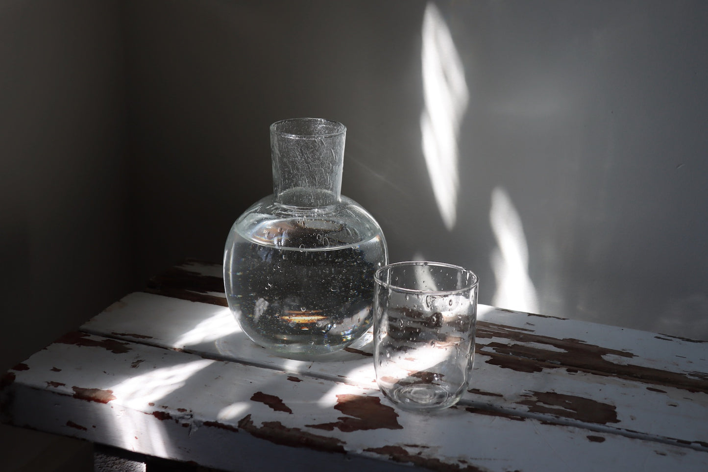 Seeded Glass Carafe Set