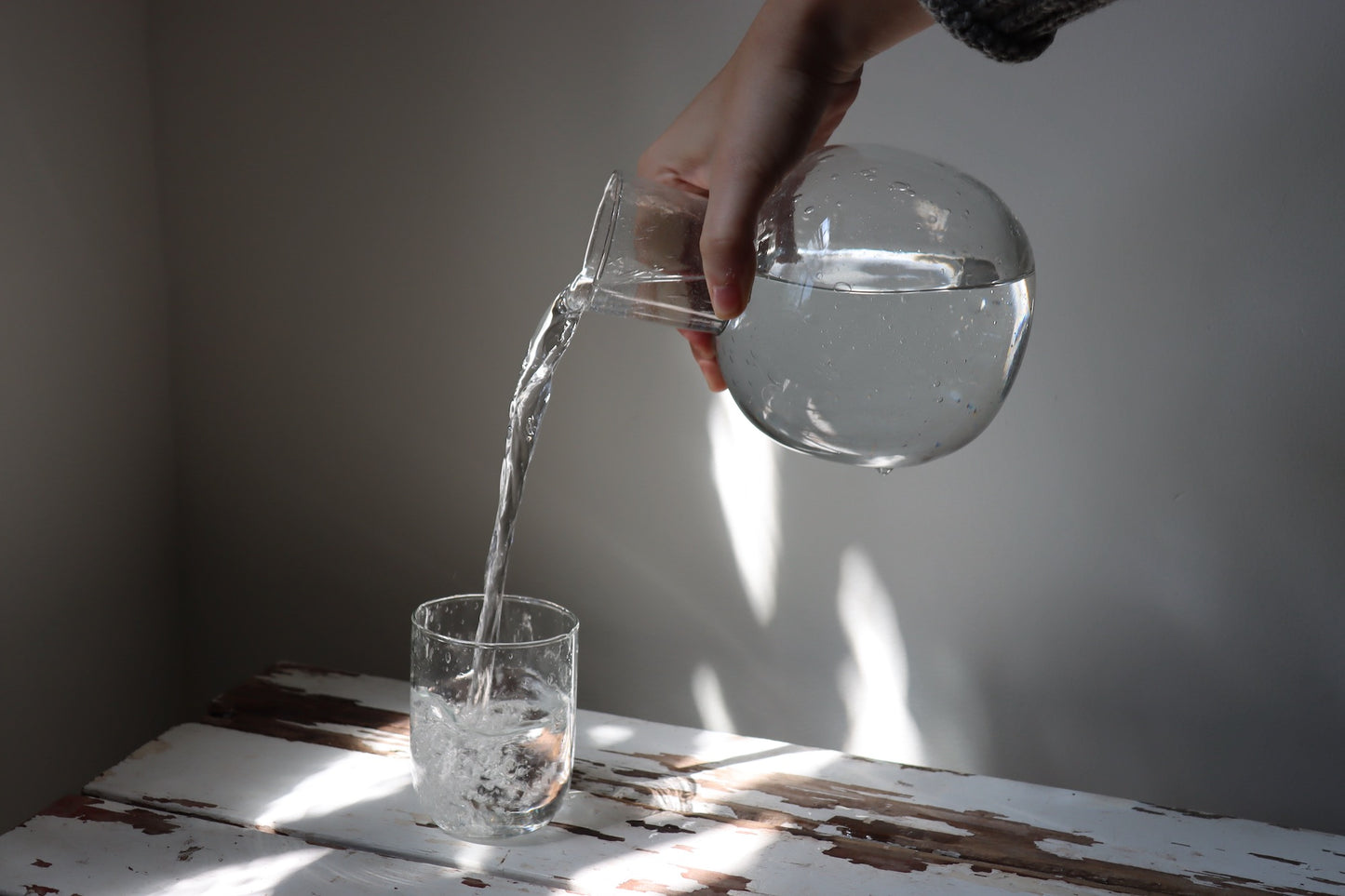 Seeded Glass Carafe Set