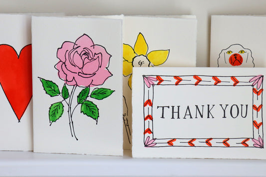 Handpainted Letterpress Cards